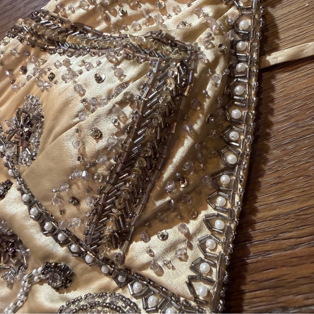 Vintage 100% Silk Beaded Dress Vintage Beaded Dress Y2K Sue Wong Dress Fairy - Picture 13 of 17